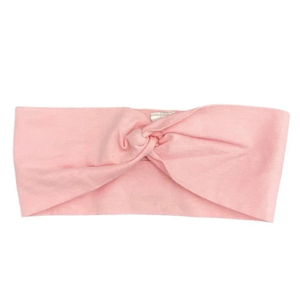 H&M Baby Toddler Girls 4-Pack Twist Knot Cotton Headbands Pink Purple Butterfly